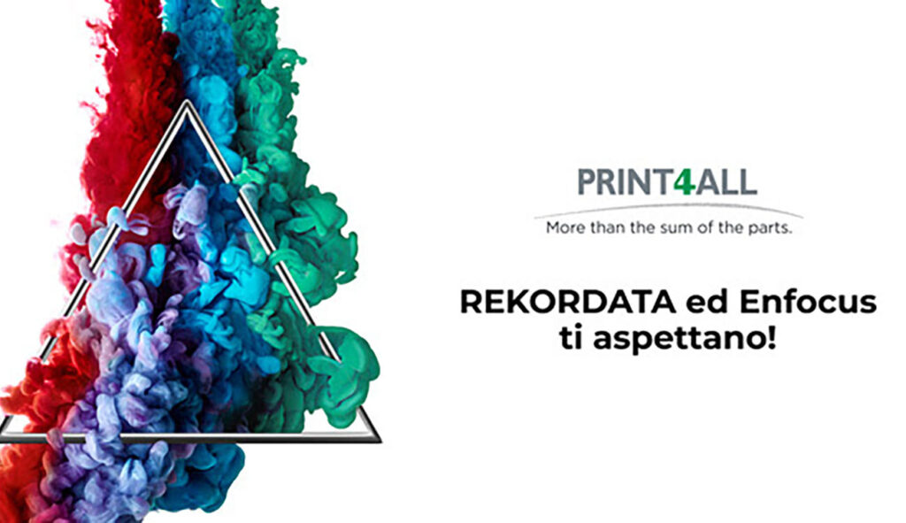 REKORDATA sarà presente con Enfocus a Print4All 2022 dal 3 al 6 maggio. Print4All è la risposta fieristica a un mercato del printing e converting in profonda evoluzione. Un format trasversale che unisce innovazione tecnologica, business, networking e formazione professionale, offrendo alle aziende una grande occasione di visibilità internazionale. Print4All si terrà a Fiera Milano, quartiere espositivo di eccellenza per spazi e servizi ad alto valore aggiunto.