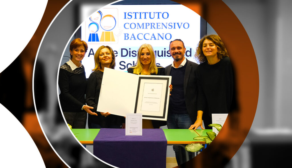 L’IC Via Baccano di Roma è stato riconosciuto come Apple Distinguished School, centro di eccellenza per l'uso di tecnologie Apple per la didattica.