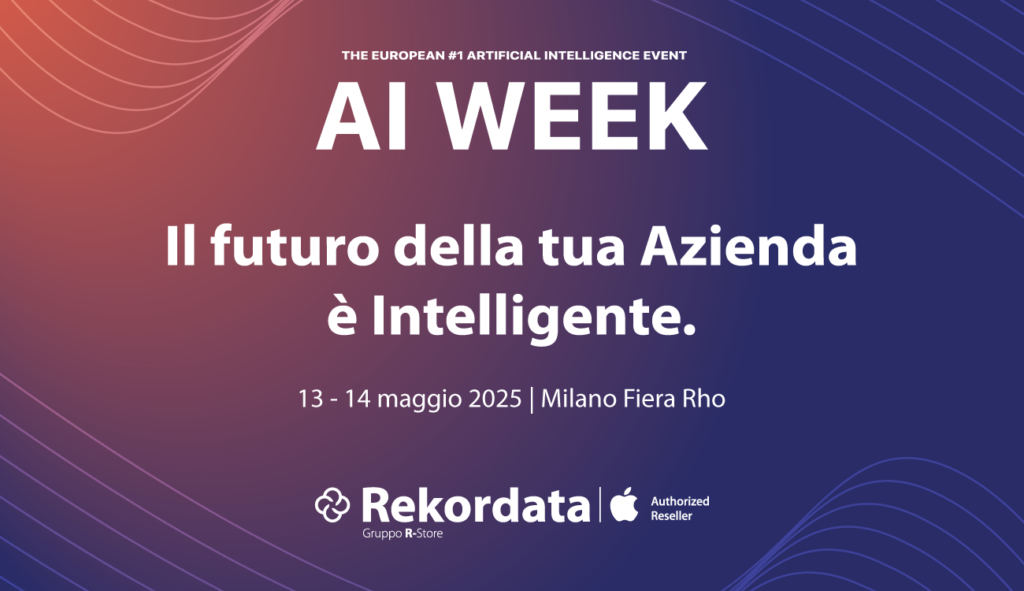 Rekordata Gruppo R-Store è lieta di annunciare che sarà presente ad AI WEEK, il principale evento italiano dedicato all'Intelligenza Artificiale, che si terrà il 13 e 14 maggio presso Rho Fiera Milano.