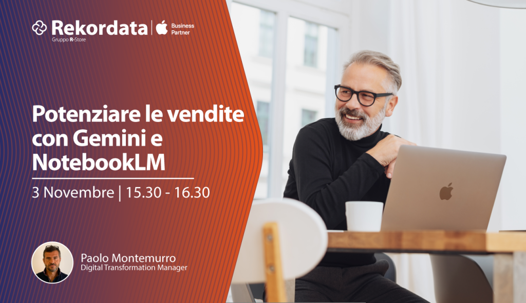 Ti hanno detto che l’intelligenza artificiale è una cosa da grandi aziende? Si sbagliavano. 
La tua PMI può dotarsi di strumenti AI in grado di automatizzare e potenziare il tuo ciclo di vendita, a un prezzo adatto al tuo budget.
Vuoi saperne di più? Rekordata ti invita a un webinar in cui potrai vedere all’opera queste soluzioni.