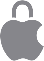 Logo Apple con l’icona del lucchetto